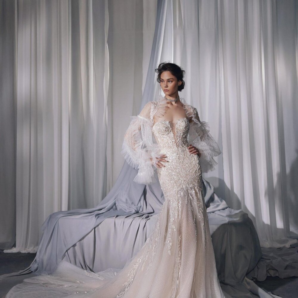 NWT Bolero Puffy Sleeves Bridal Jacket Ivory